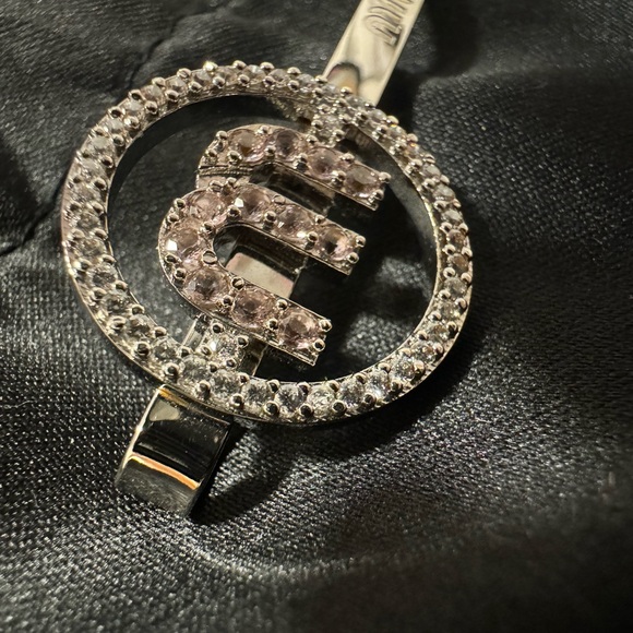 Miu Miu M Logo Crystal Hair Pin Clip - Picture 4 of 5